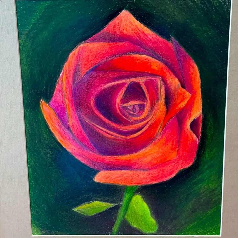 Original art work “SCARLET ” in wooden frame